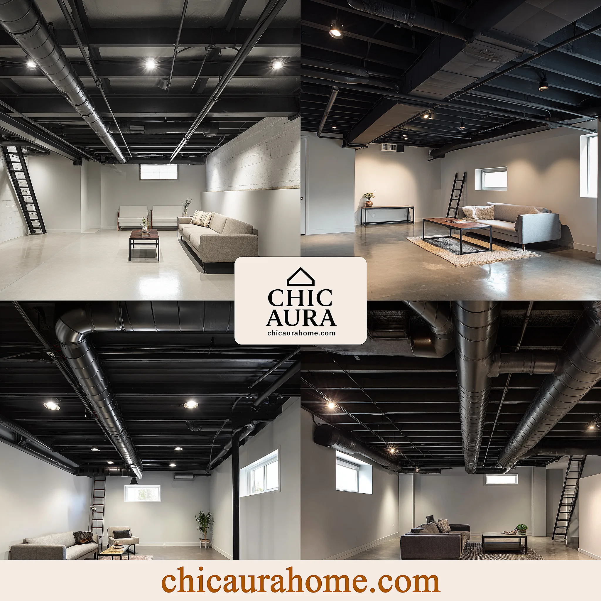 basement ceiling ideas with duct work