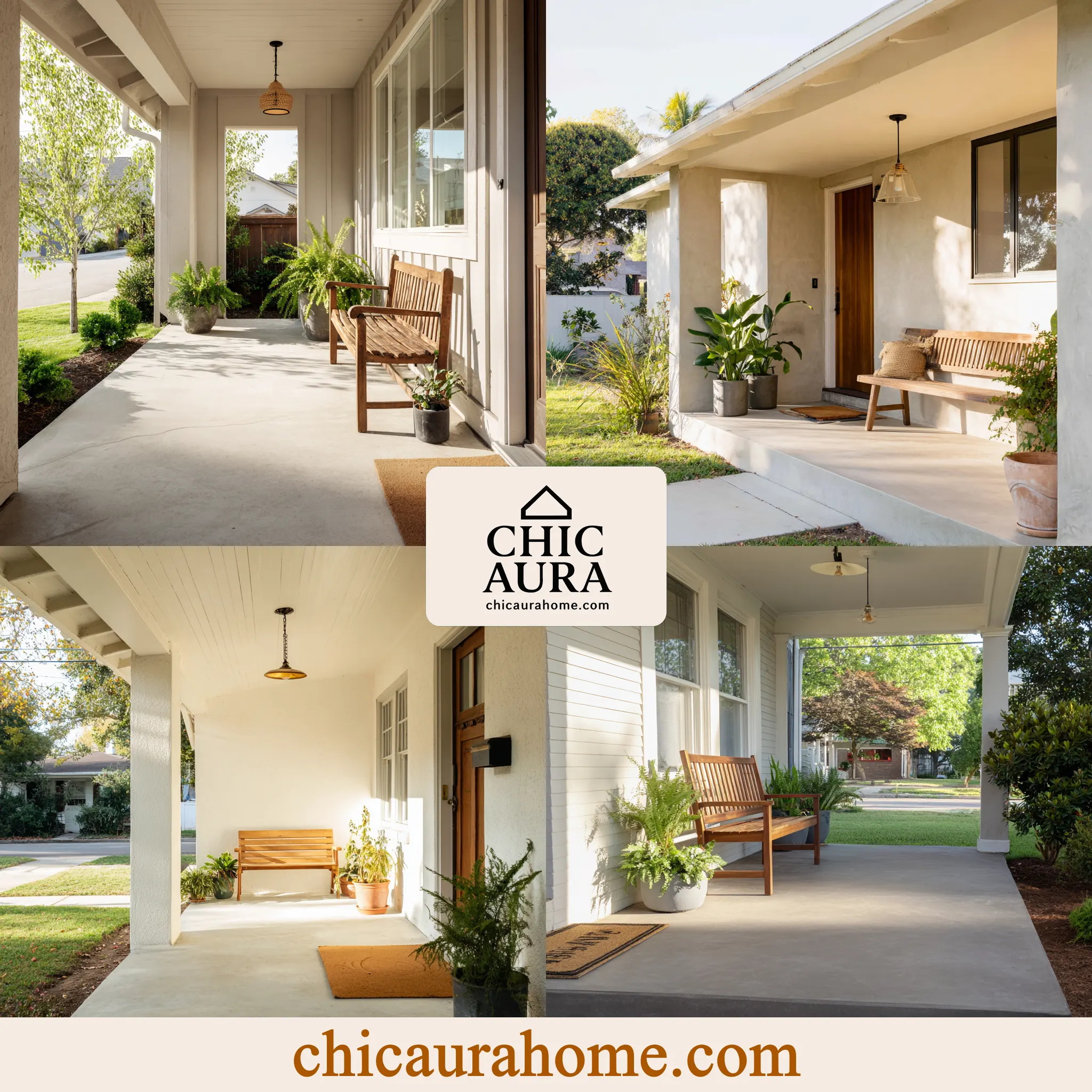 clean concrete porch
