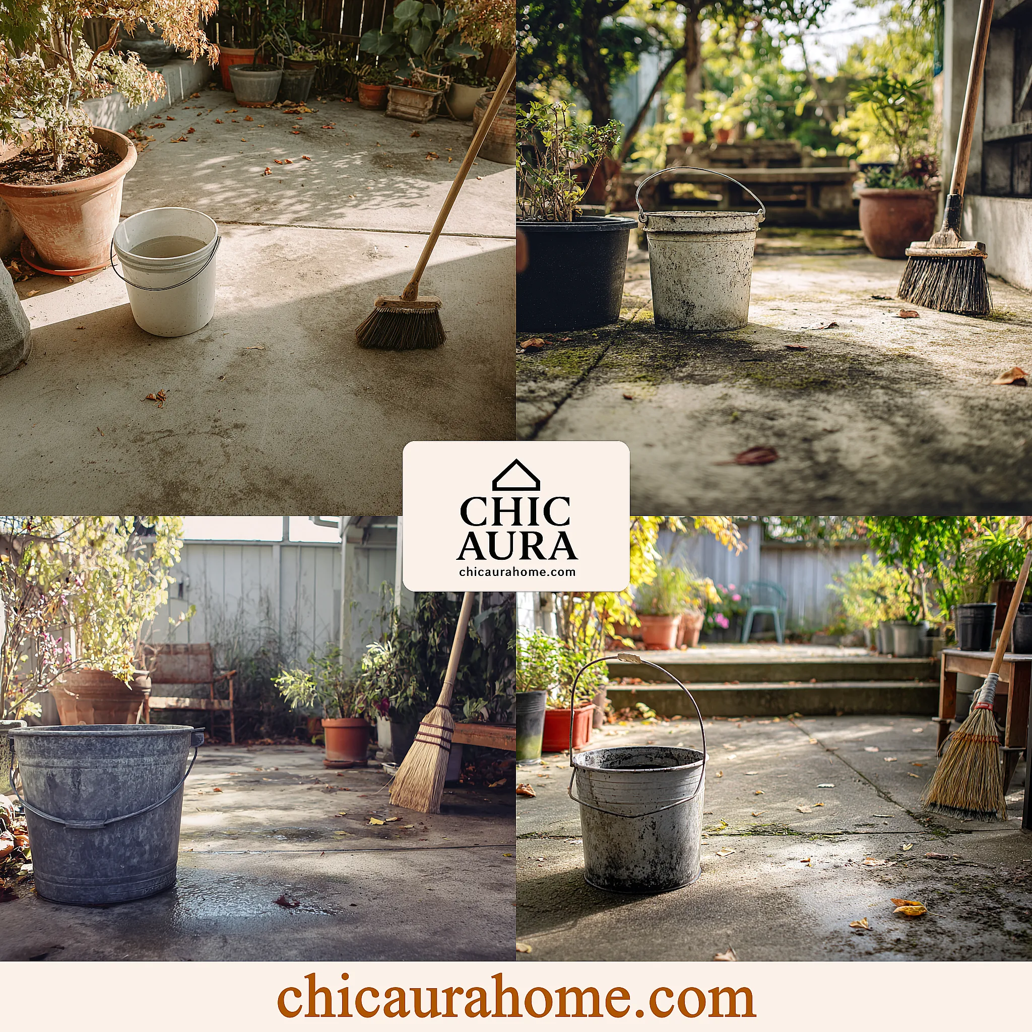 clean concrete without pressure washer