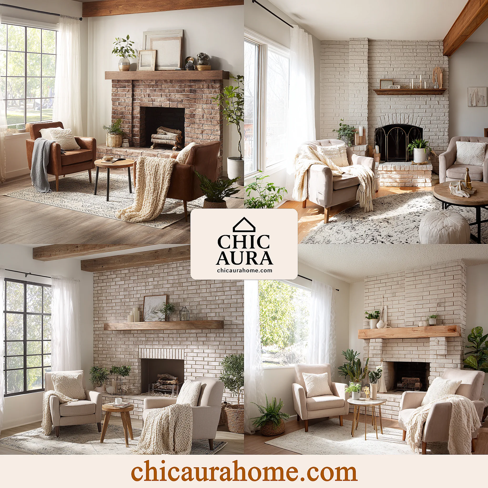 faux brick fireplace