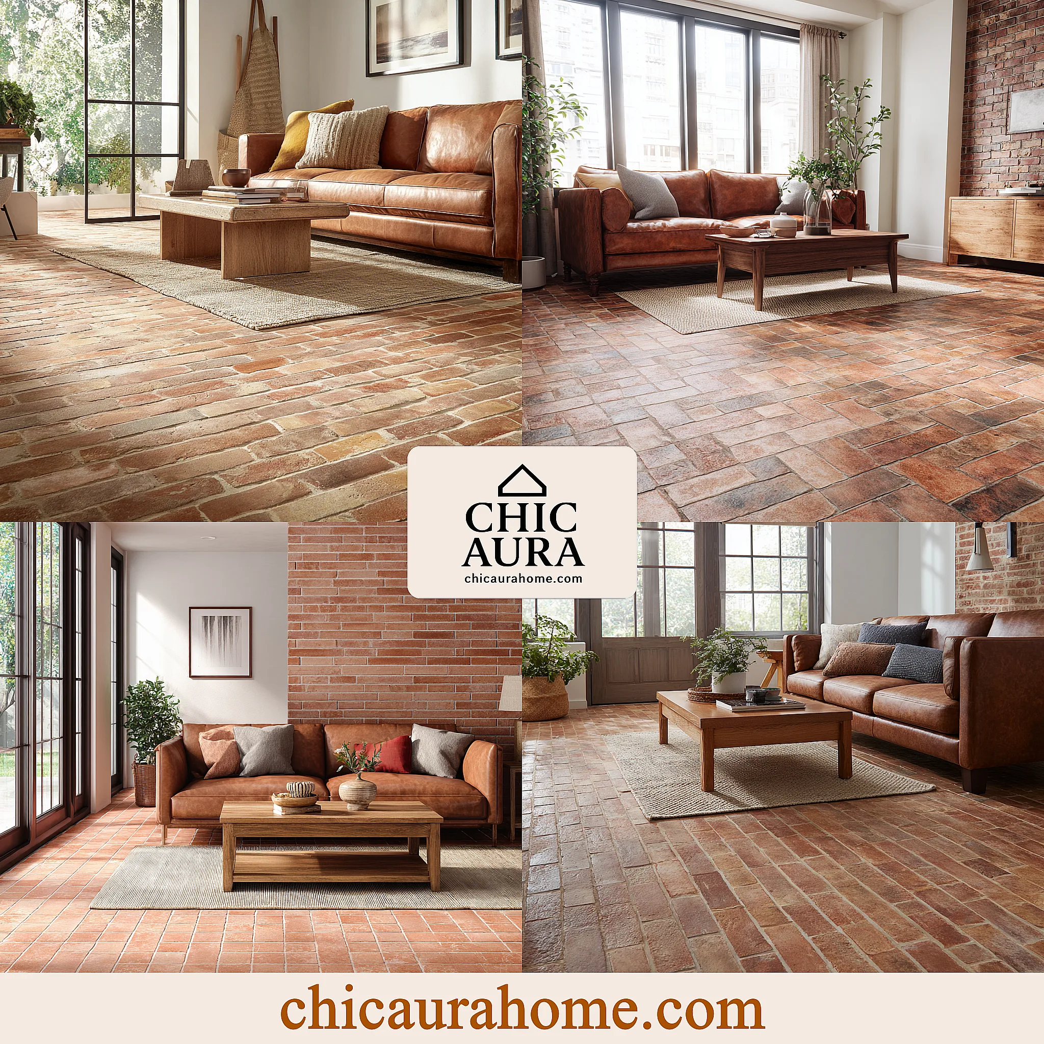 faux brick flooring tiles