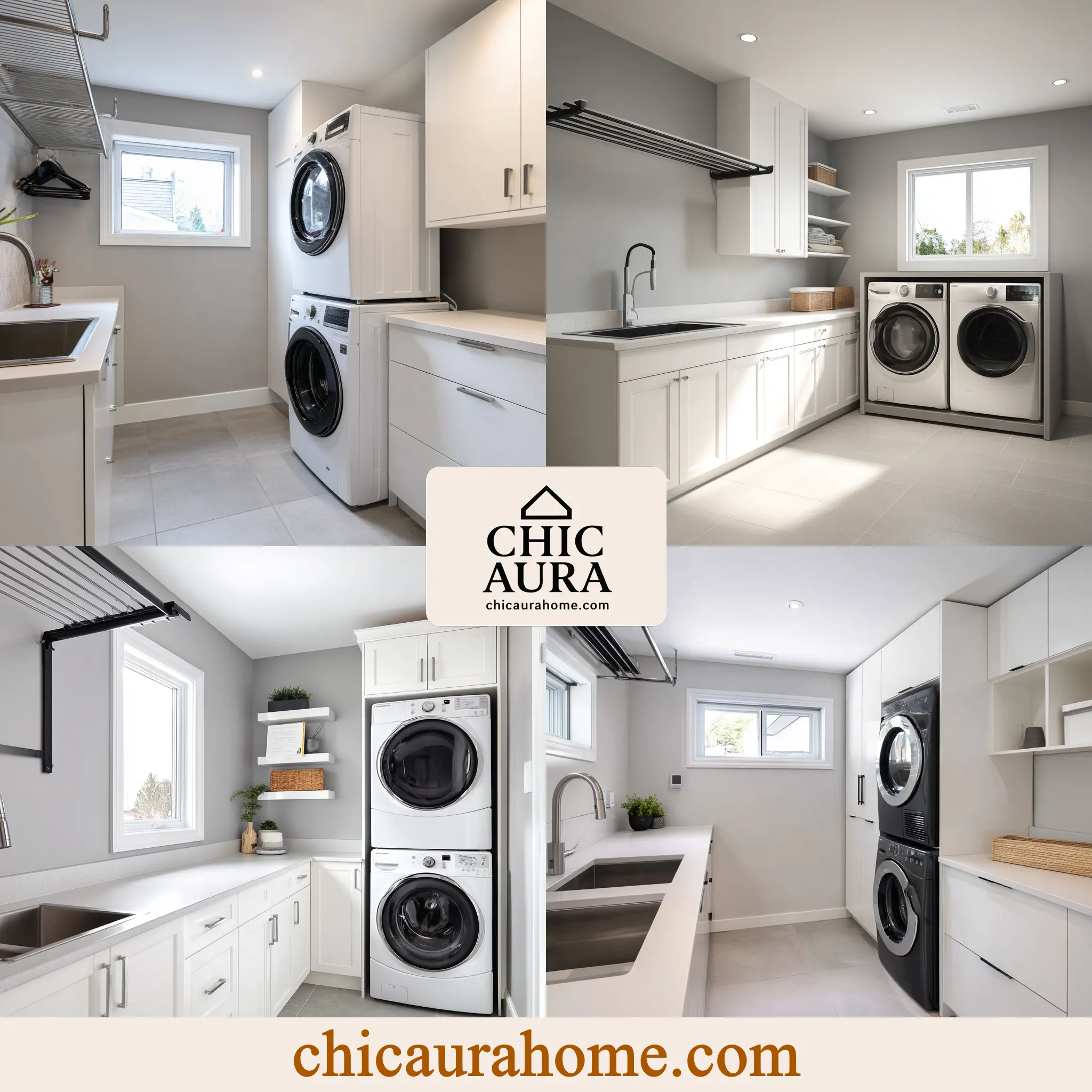 front loader laundry room modern
