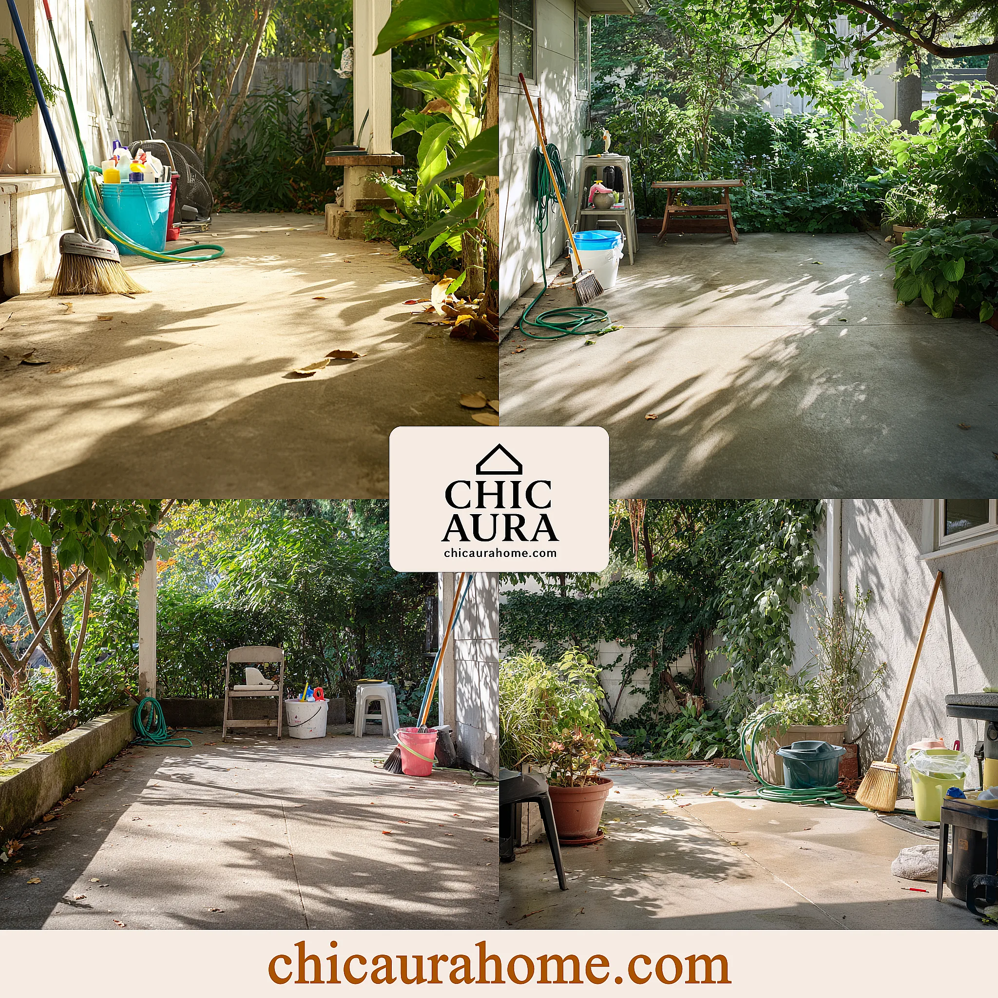 how to clean a concrete patio