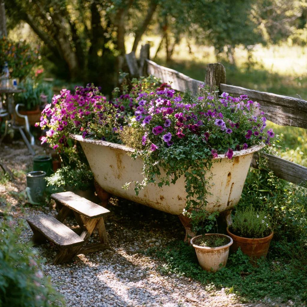 bathtub planter ideas