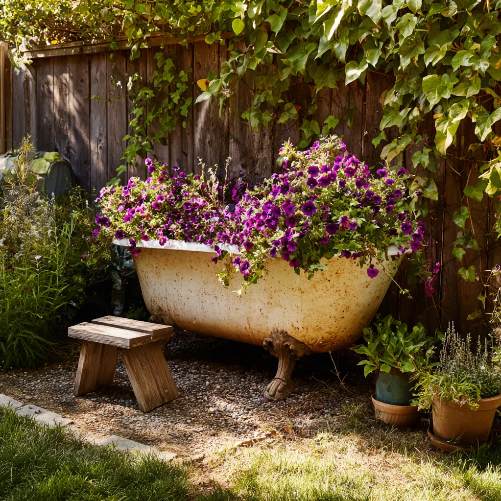 bathtub planter ideas