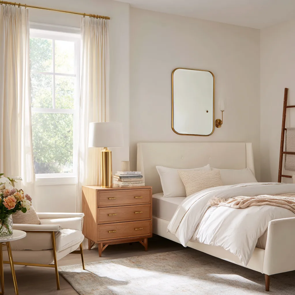 bedroom ideas cream and gold
