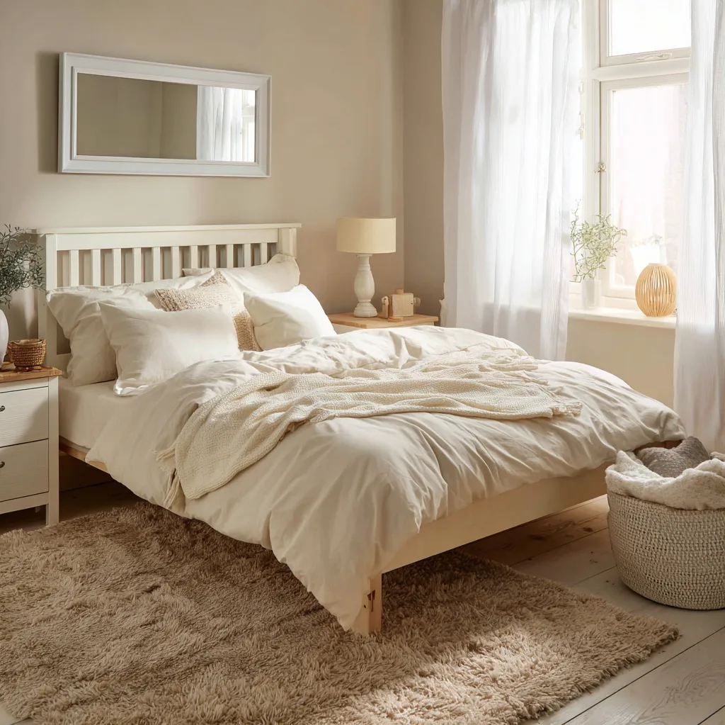 bedroom ideas cream and white