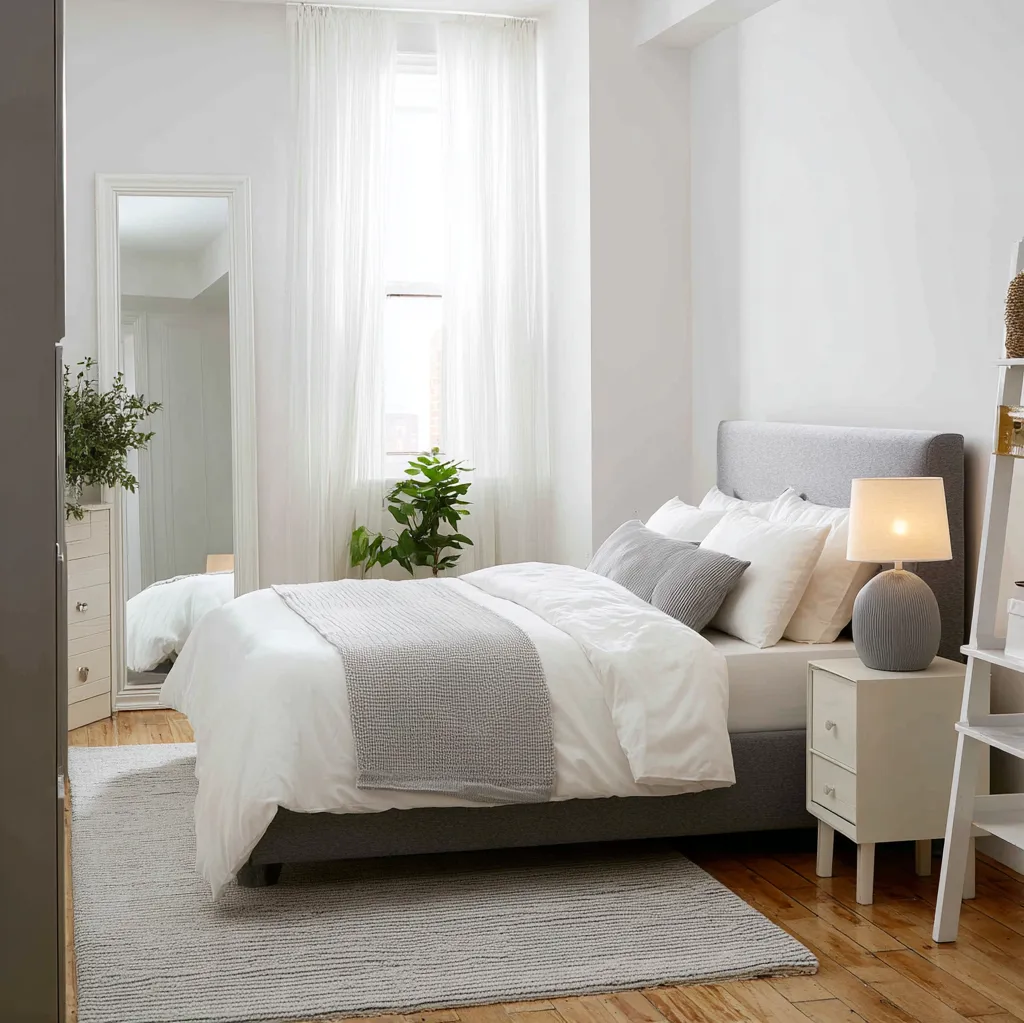 bedroom ideas gray and white