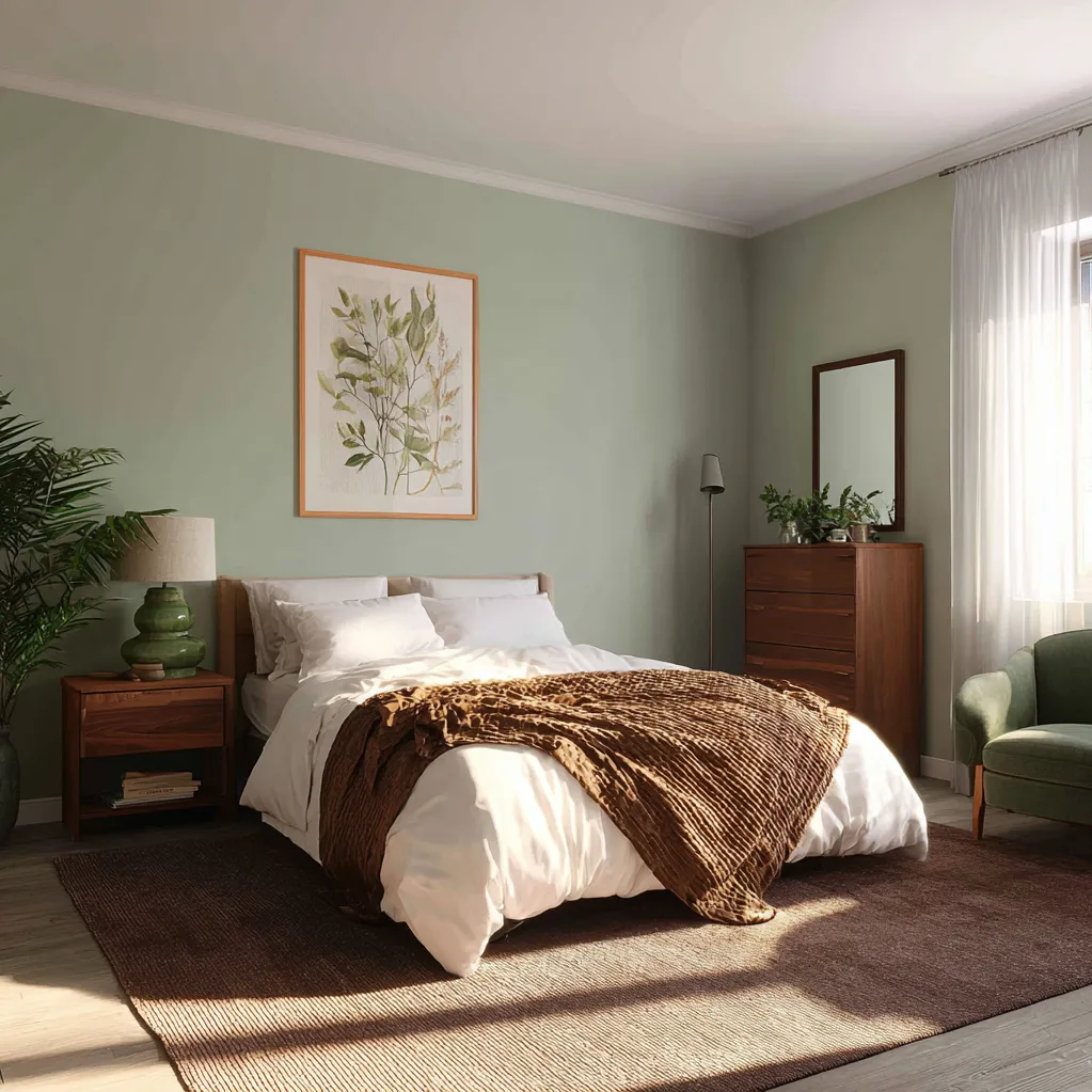 bedroom ideas green and brown