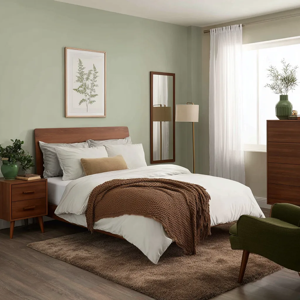 bedroom ideas green and brown