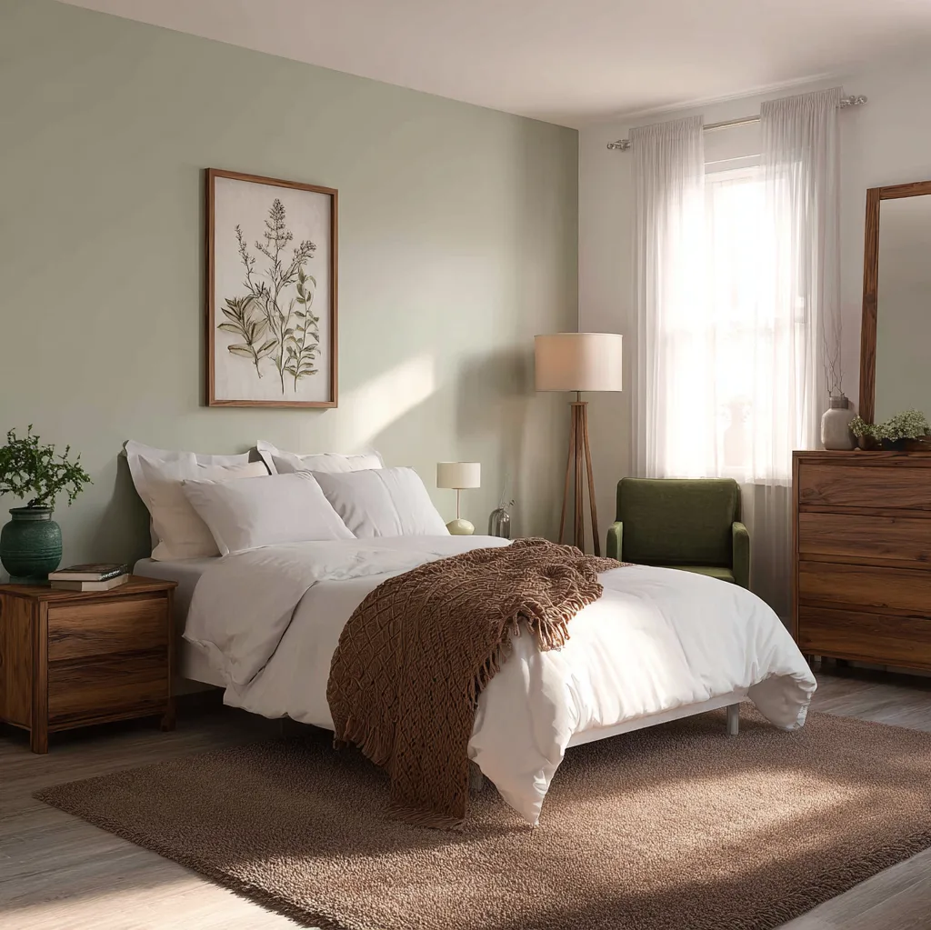 bedroom ideas green and brown