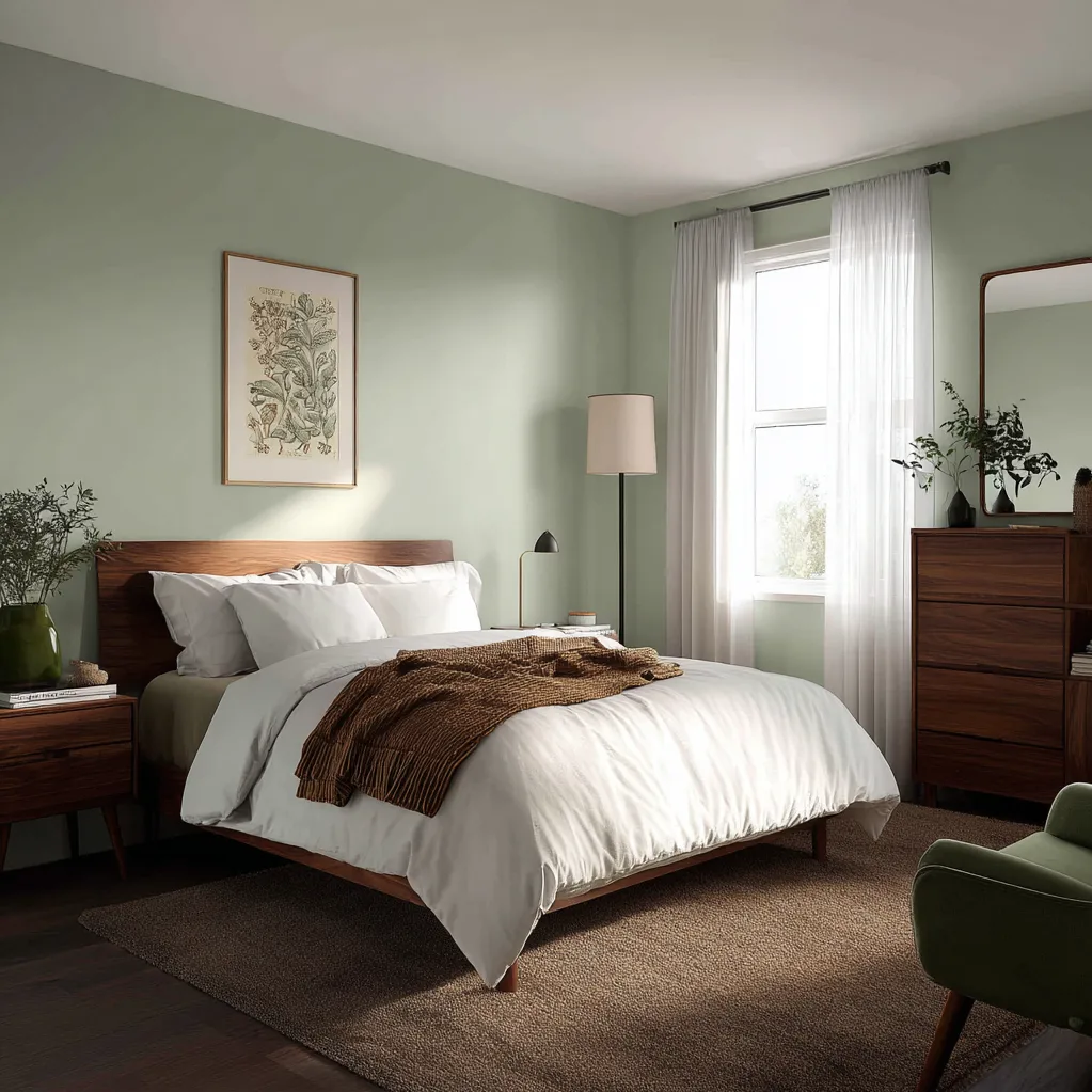 bedroom ideas green and brown