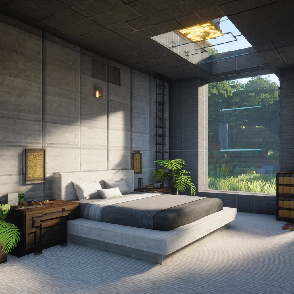 bedroom ideas minecraft modern