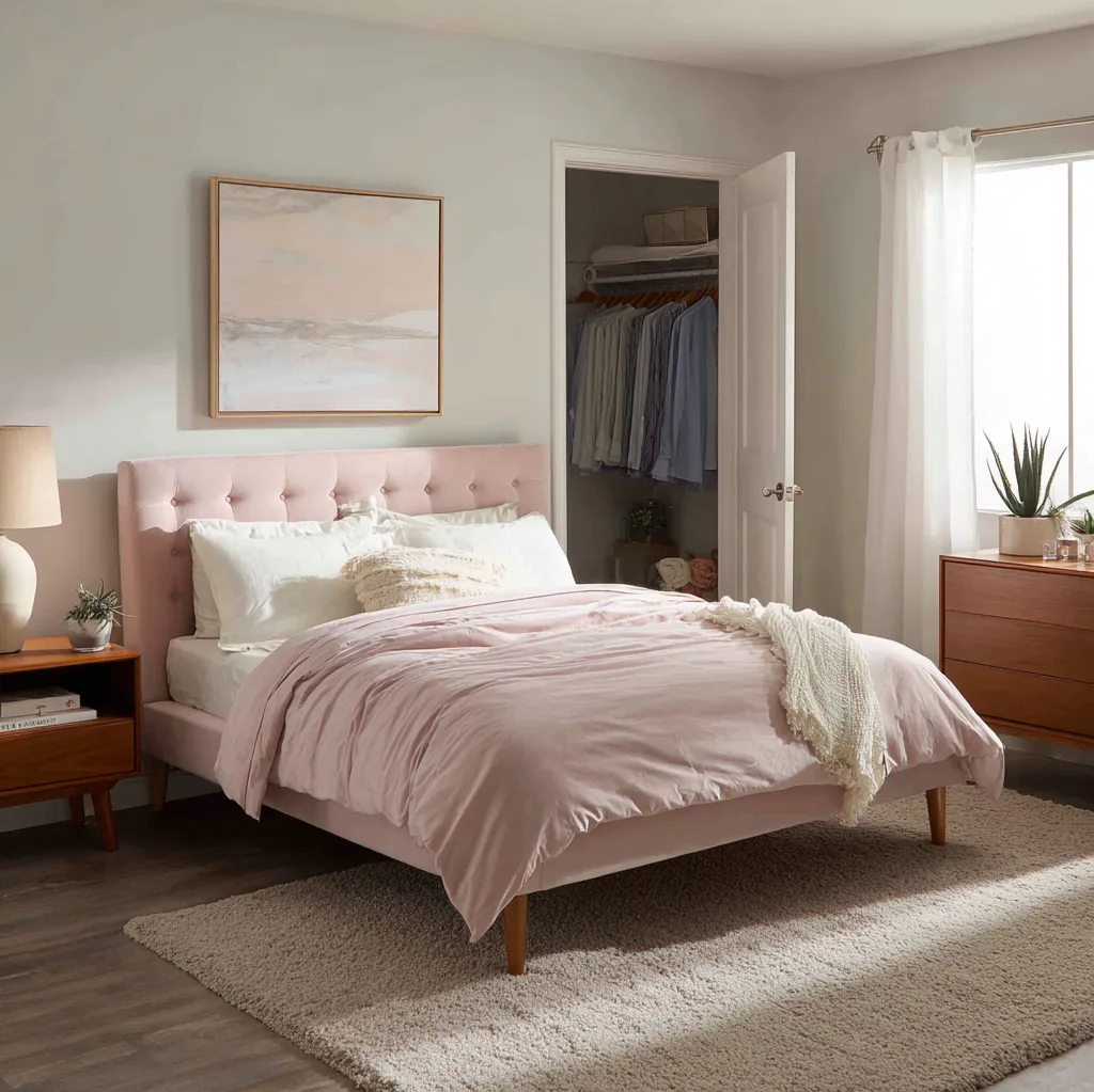 bedroom ideas pink bed