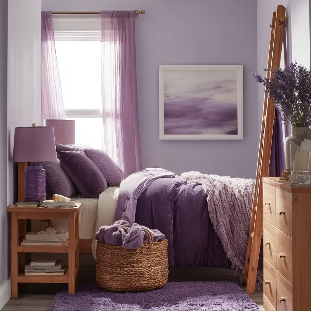 bedroom ideas purple aesthetic