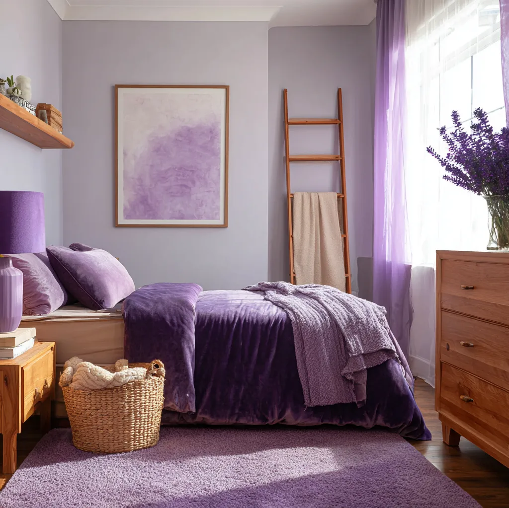 bedroom ideas purple aesthetic