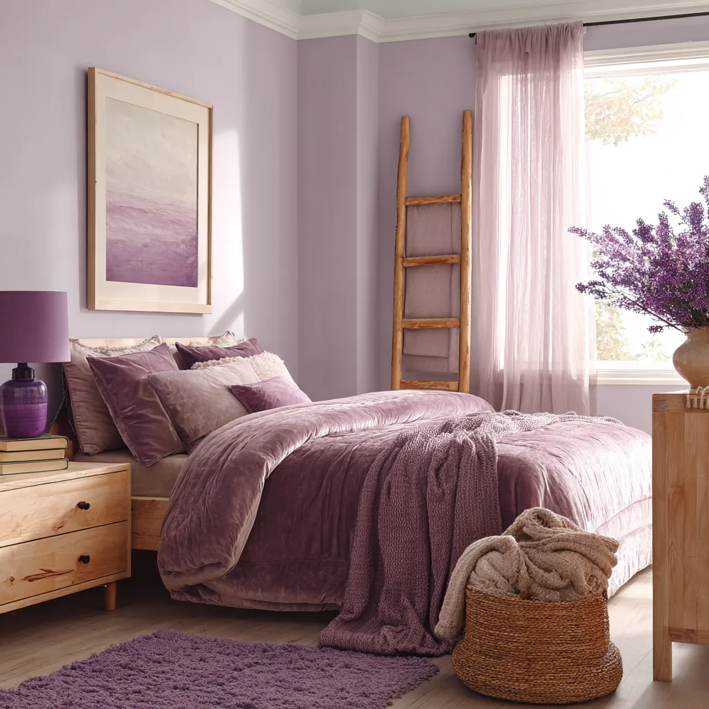 bedroom ideas purple aesthetic