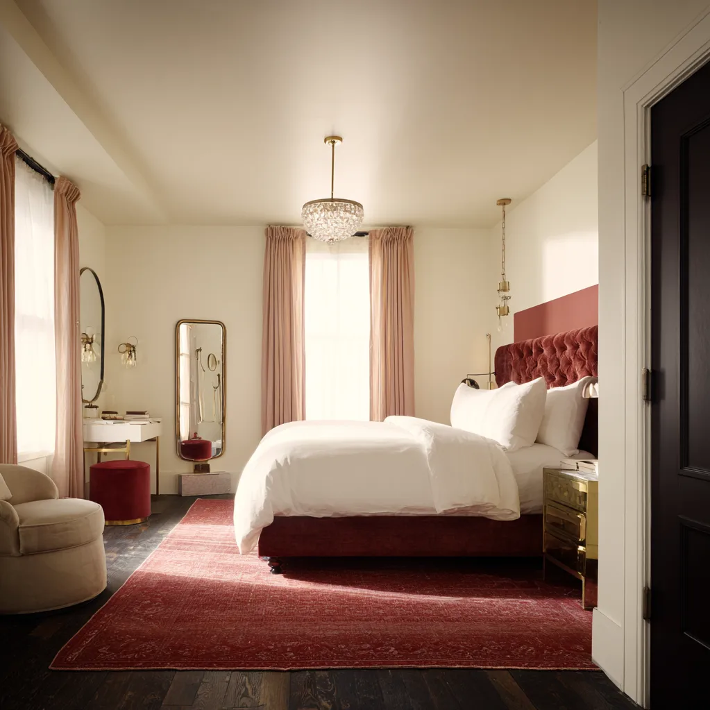 bedroom ideas red carpet