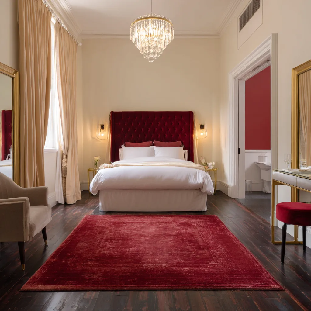 bedroom ideas red carpet