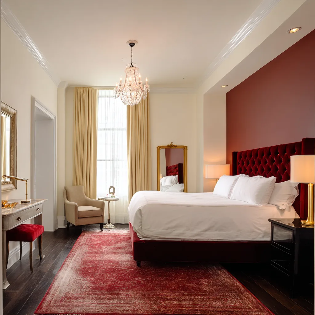 bedroom ideas red carpet