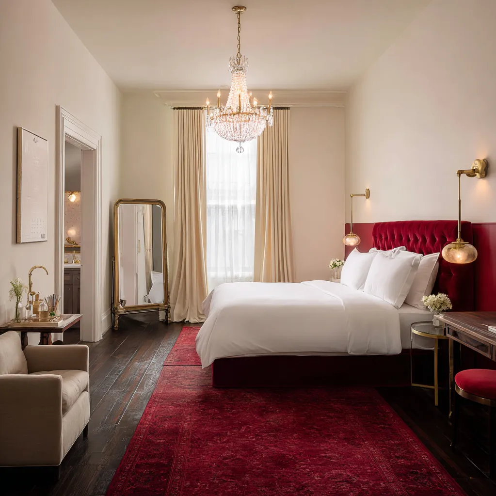 bedroom ideas red carpet