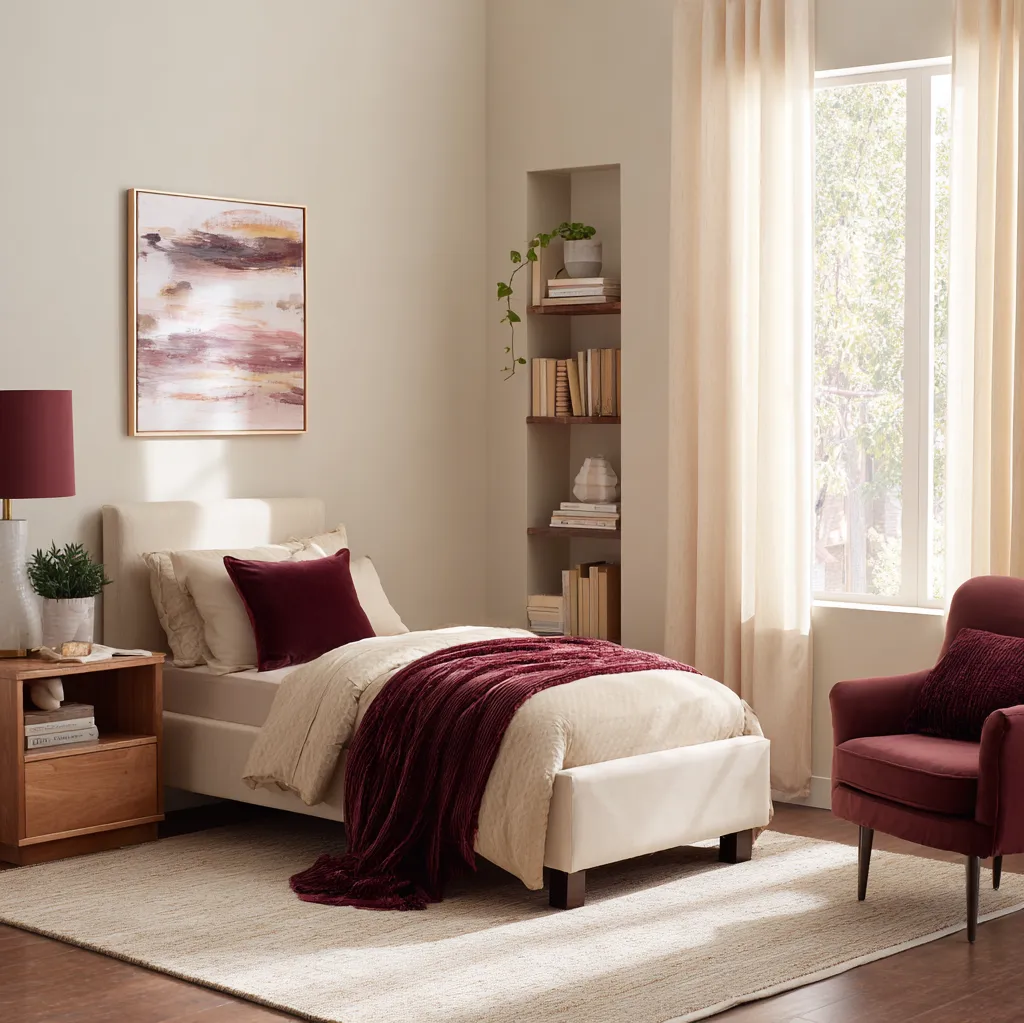 burgundy and beige bedroom ideas