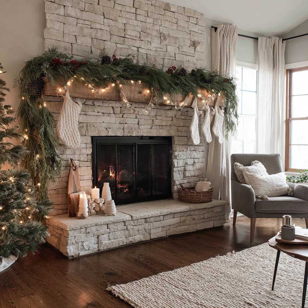 christmas mantle garland ideas