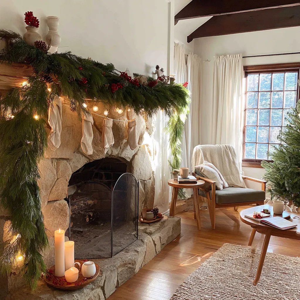 christmas mantle garland ideas
