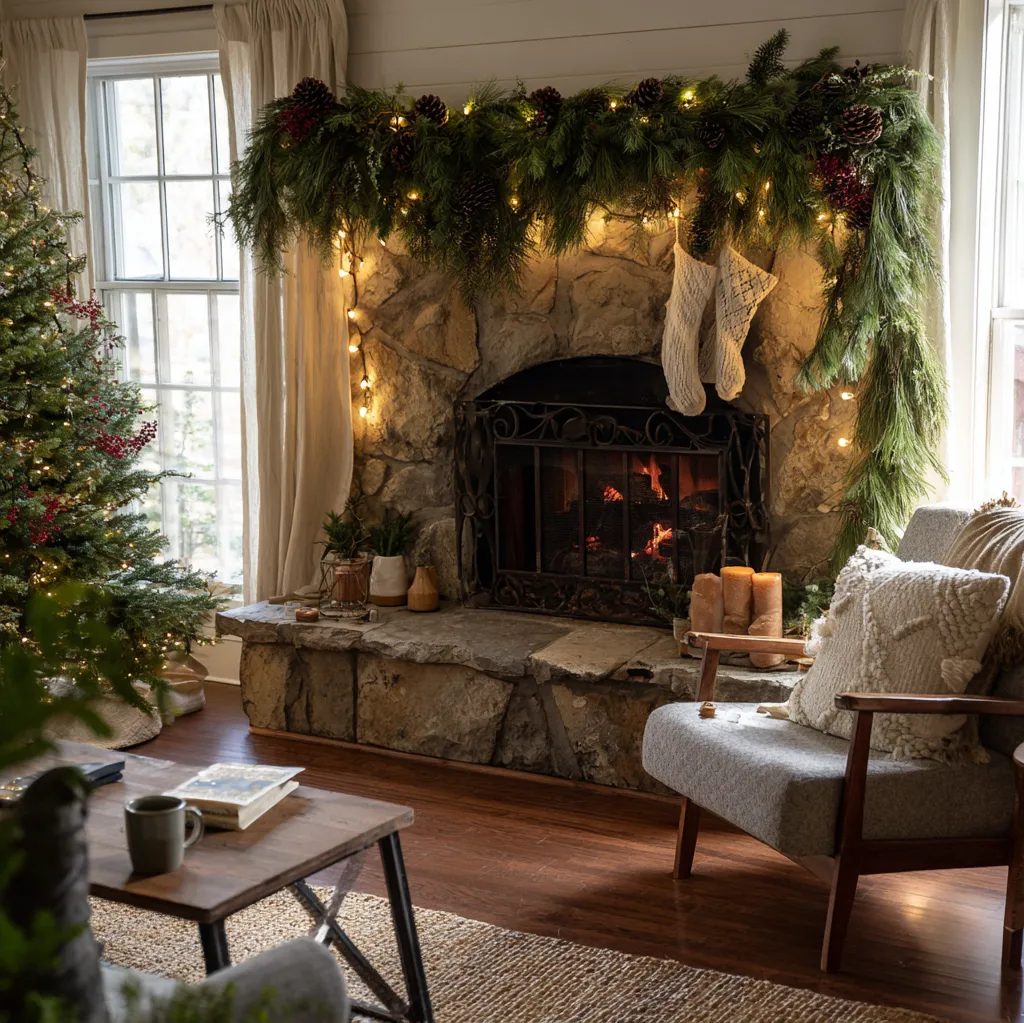christmas mantle garland ideas