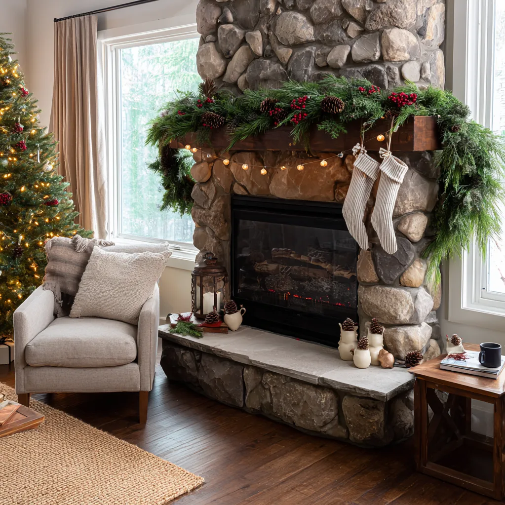 christmas mantle garland ideas