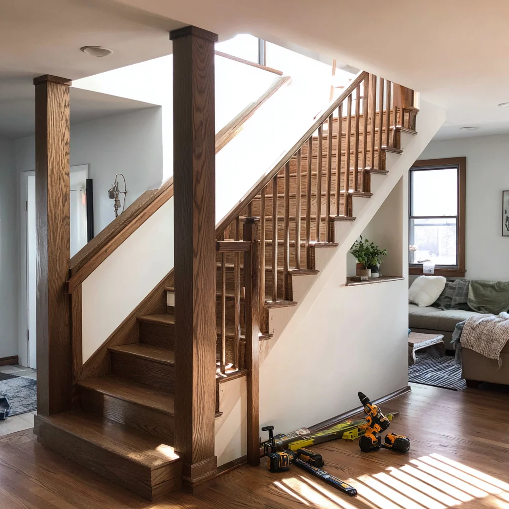 diy cheap stair railing ideas