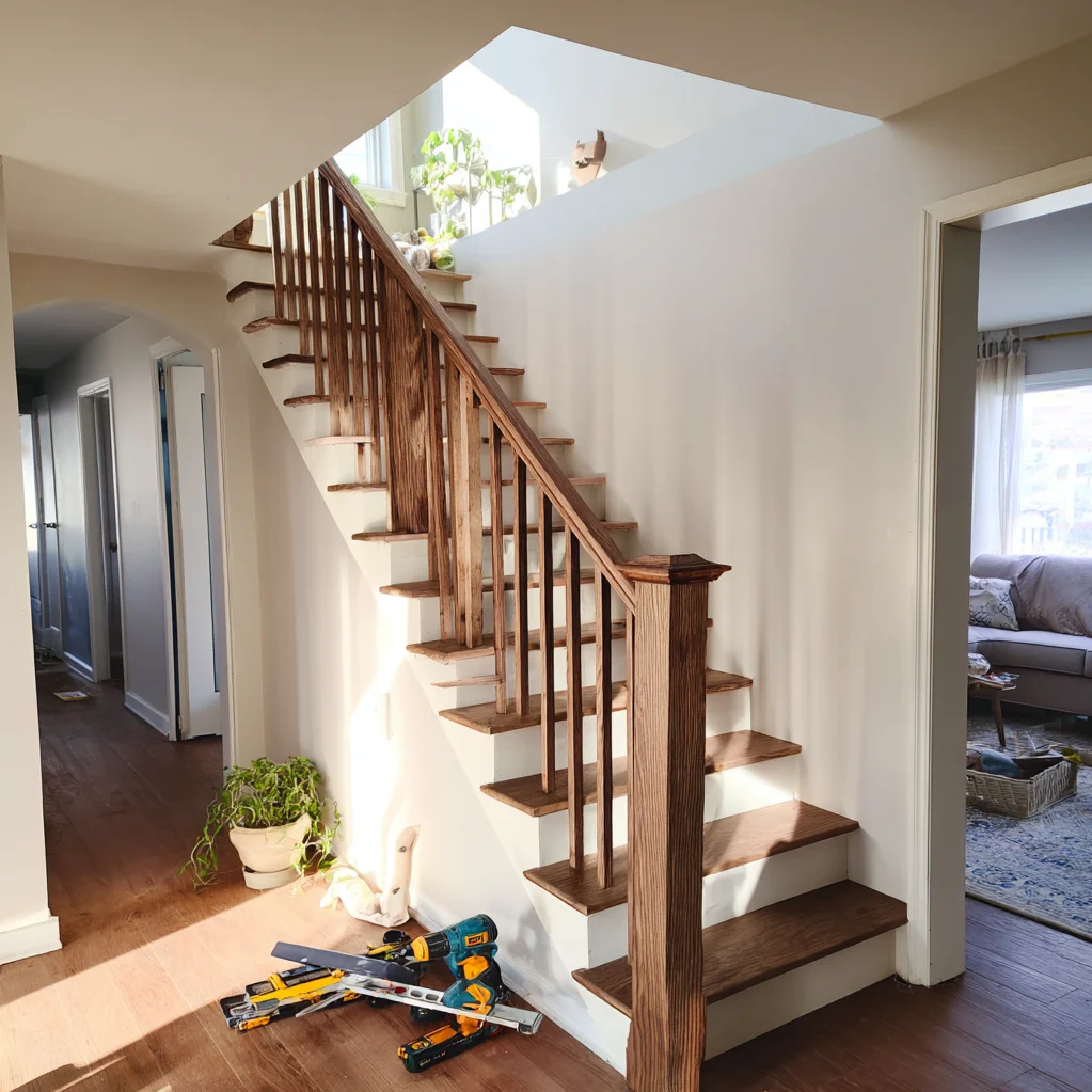 diy cheap stair railing ideas