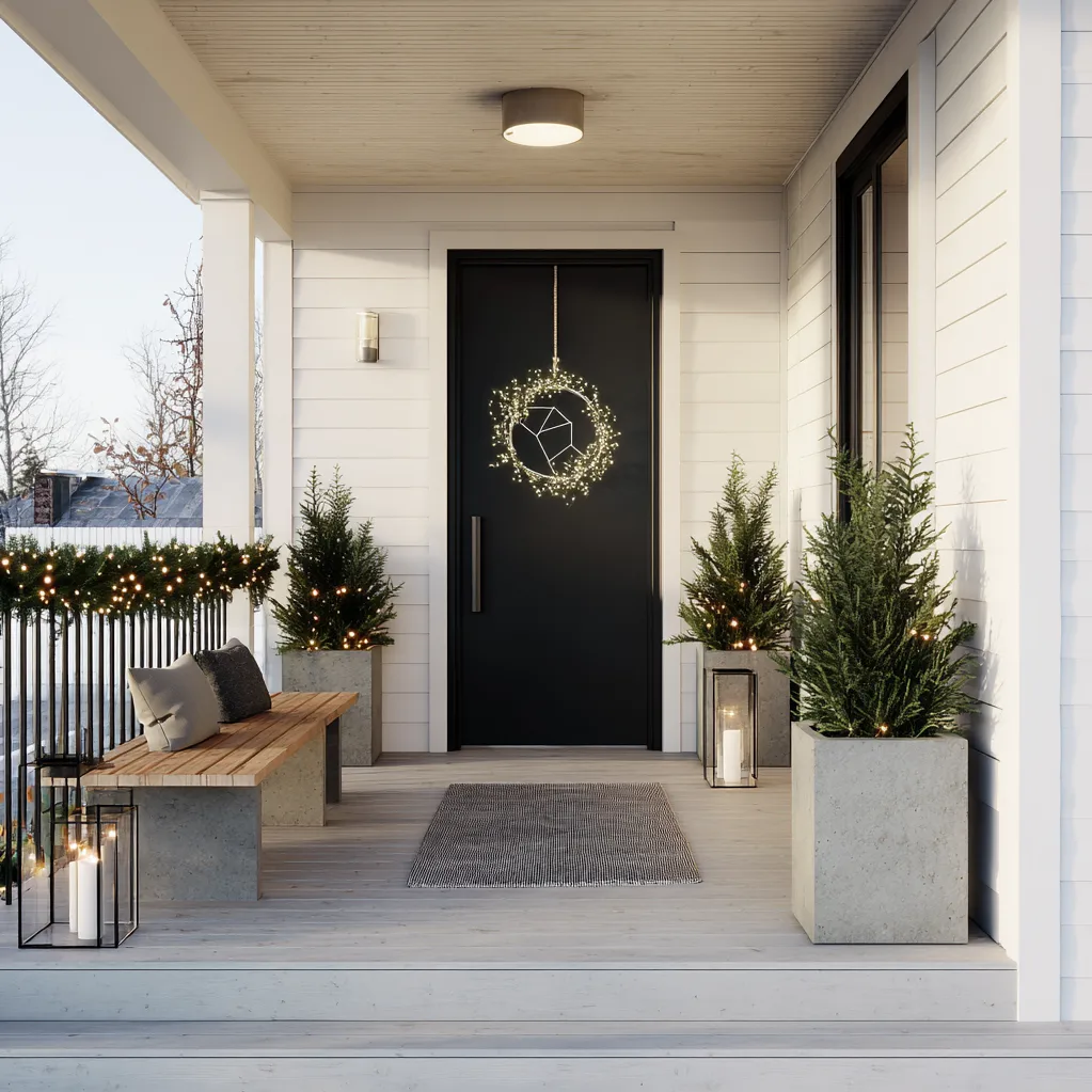 front porch christmas decor ideas modern