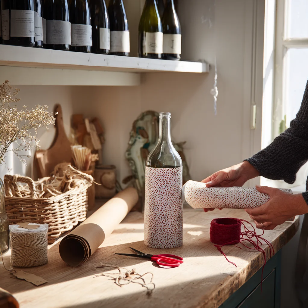 how to wrap a wine bottle ideas
