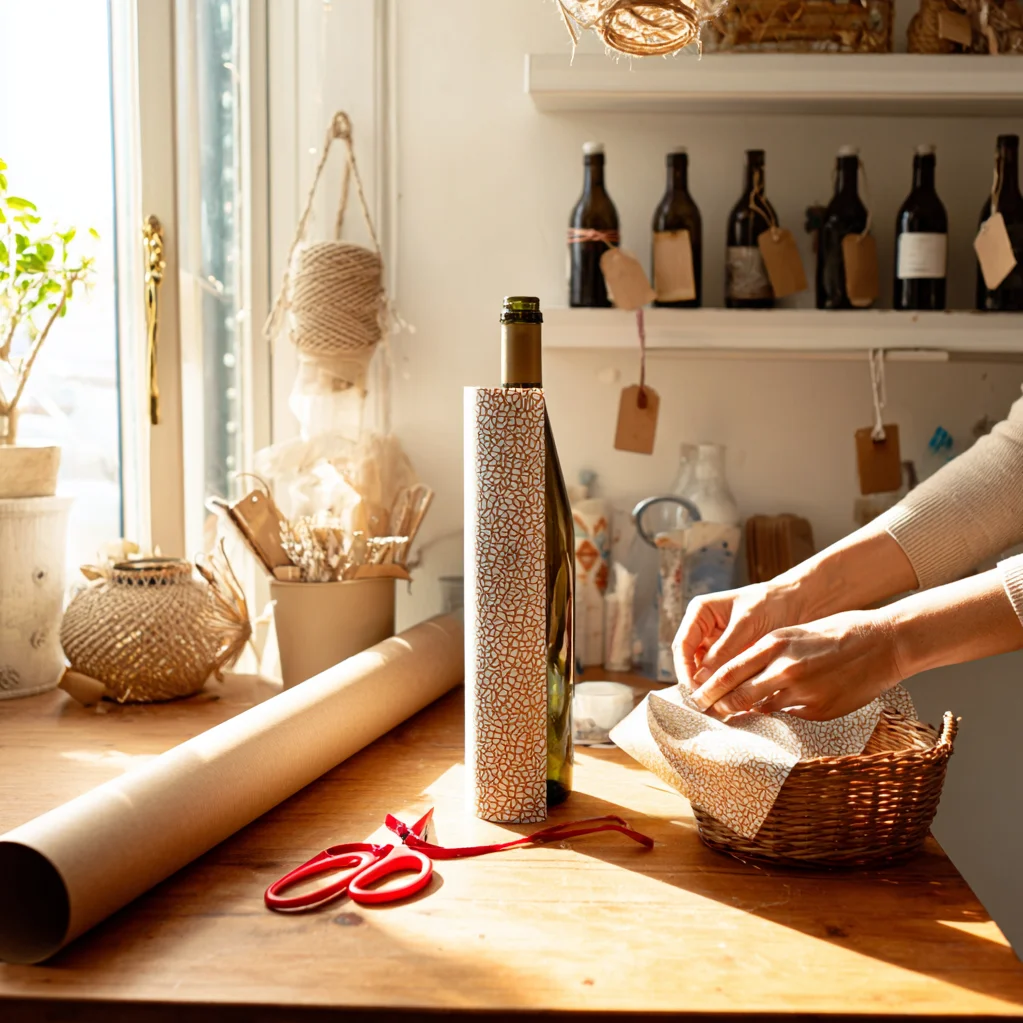 how to wrap a wine bottle ideas