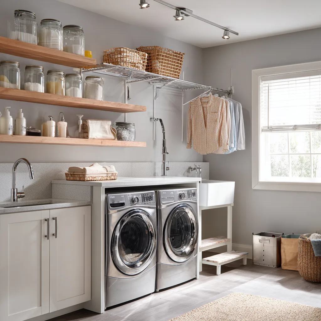 laundry room ideas organization modern