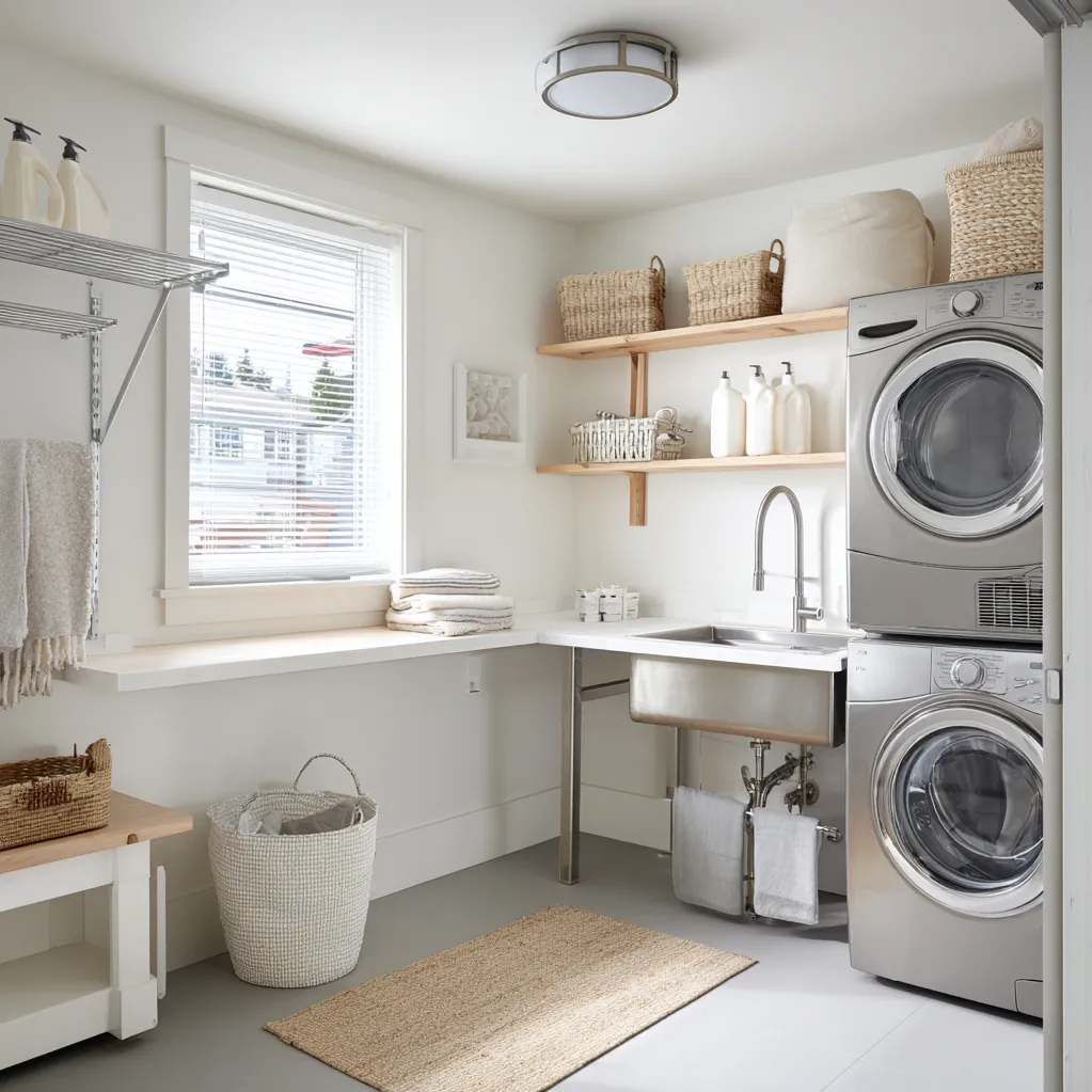 laundry room ideas with sink small space