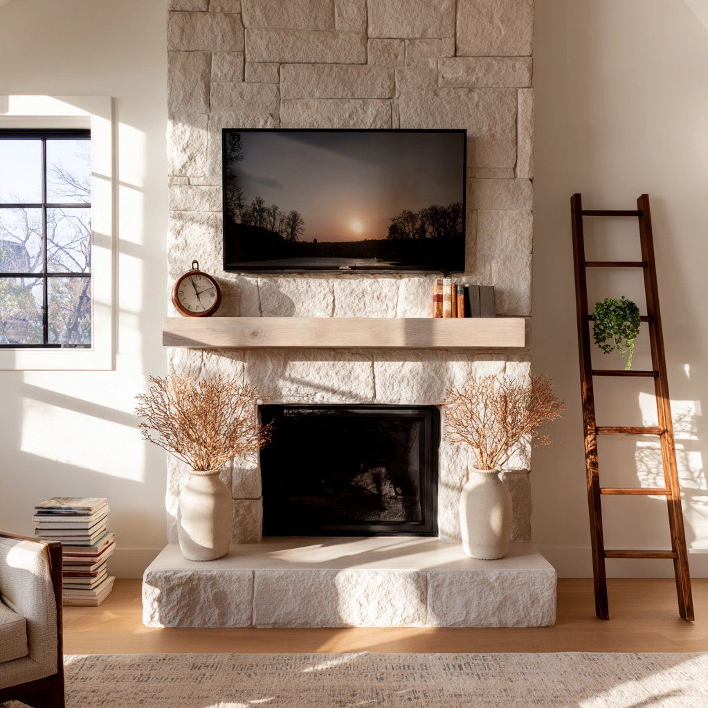 mantel decorating ideas with tv
