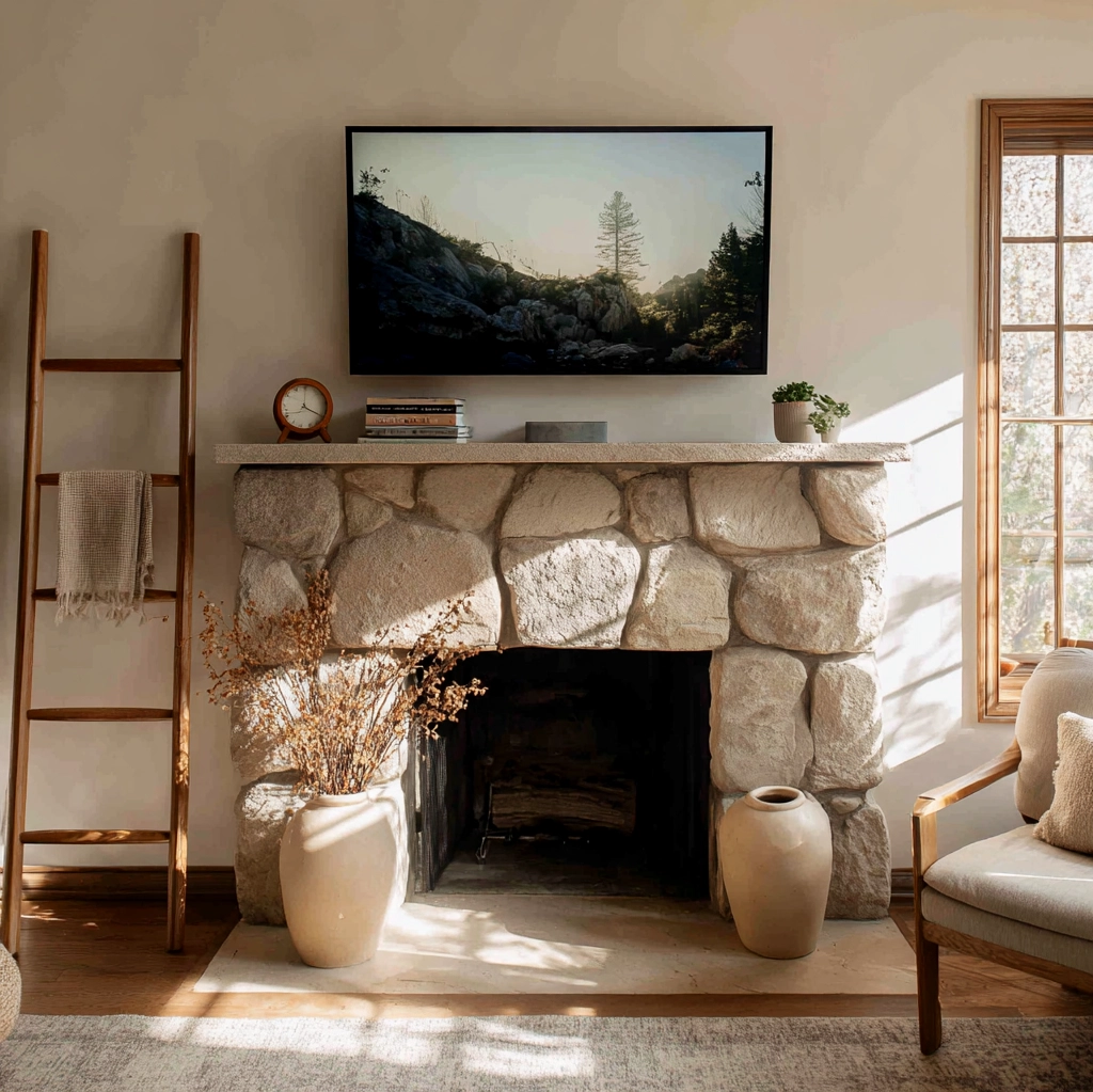 mantel decorating ideas with tv