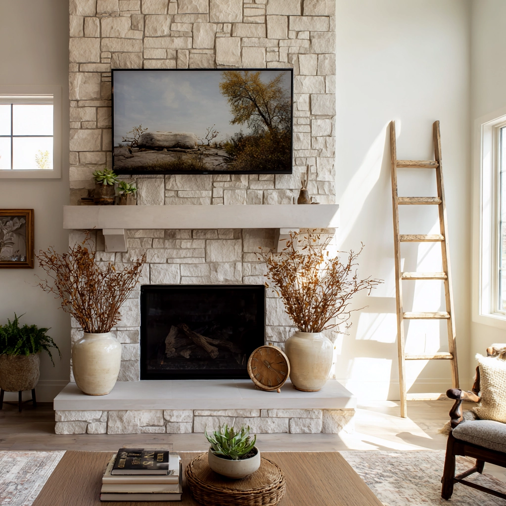 mantel decorating ideas with tv