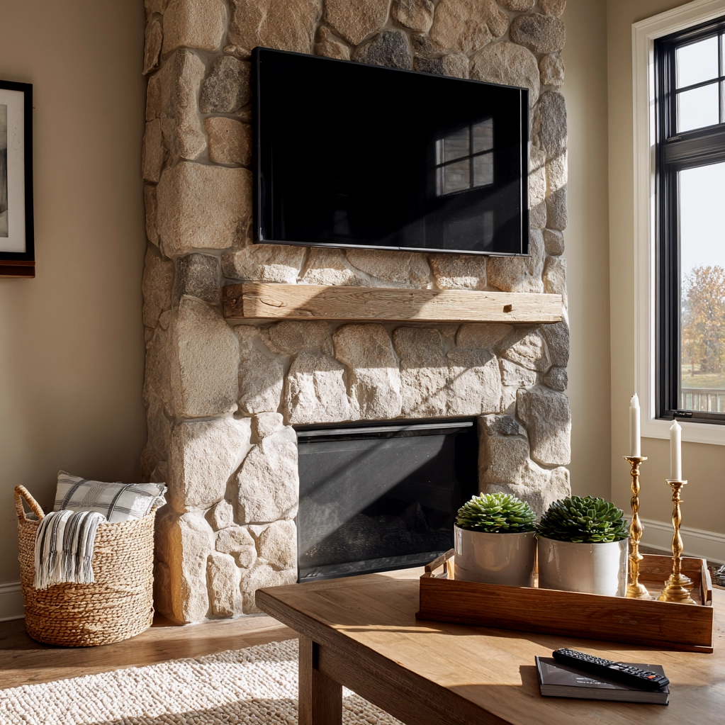 mantle decorating ideas with tv everyday