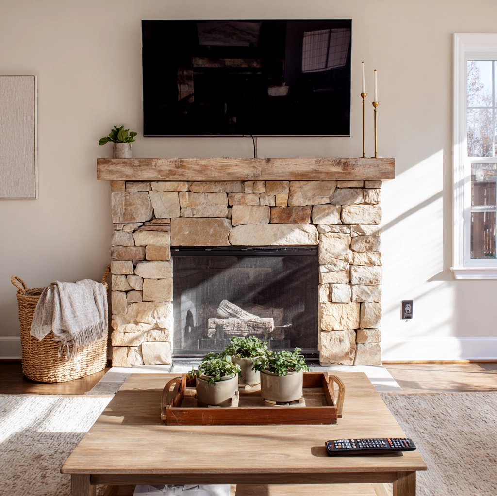 mantle decorating ideas with tv everyday