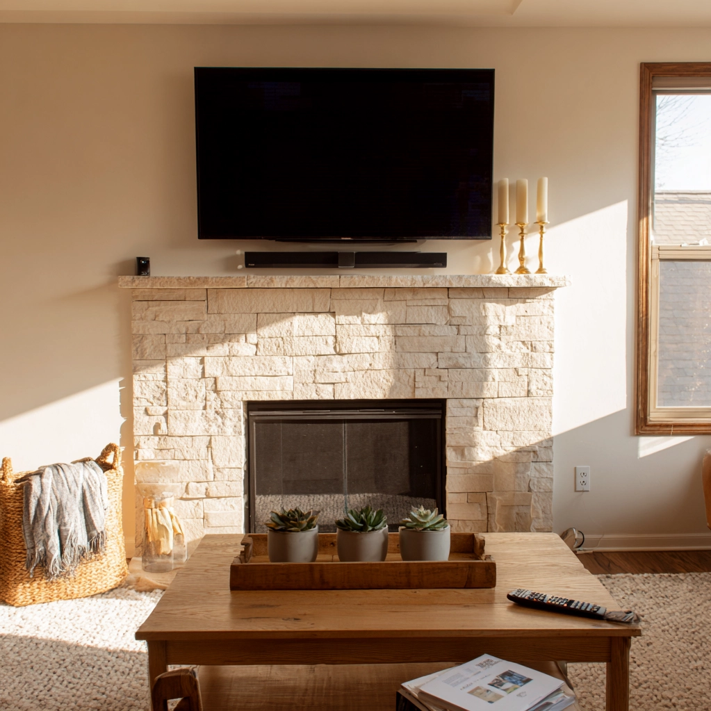 mantle decorating ideas with tv everyday