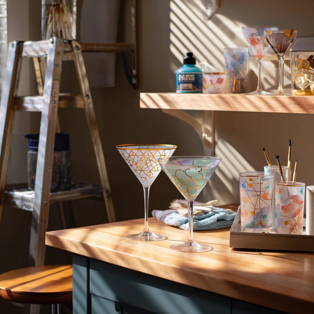 martini glass painting ideas