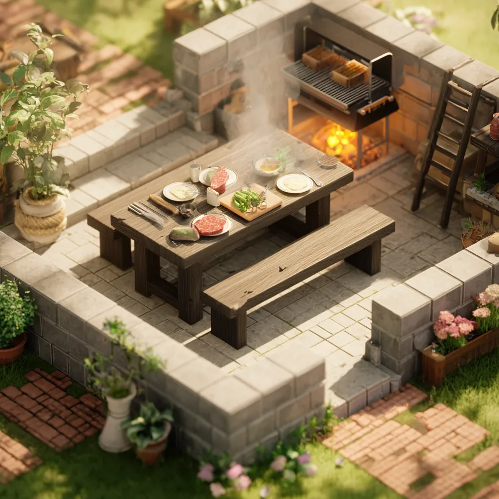 minecraft outdoor bbq ideas