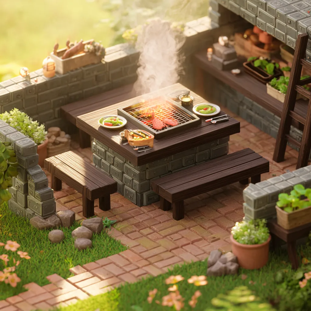 minecraft outdoor bbq ideas
