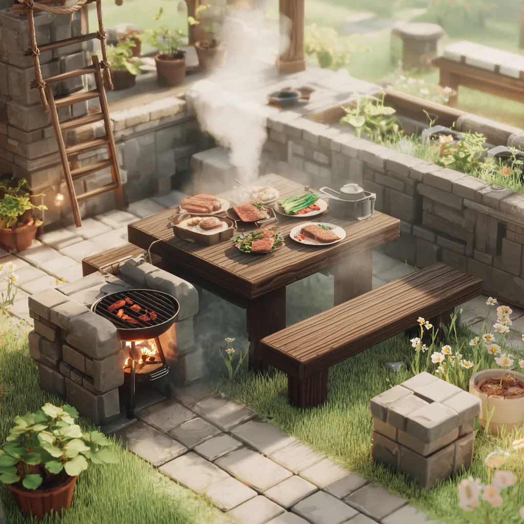 minecraft outdoor bbq ideas