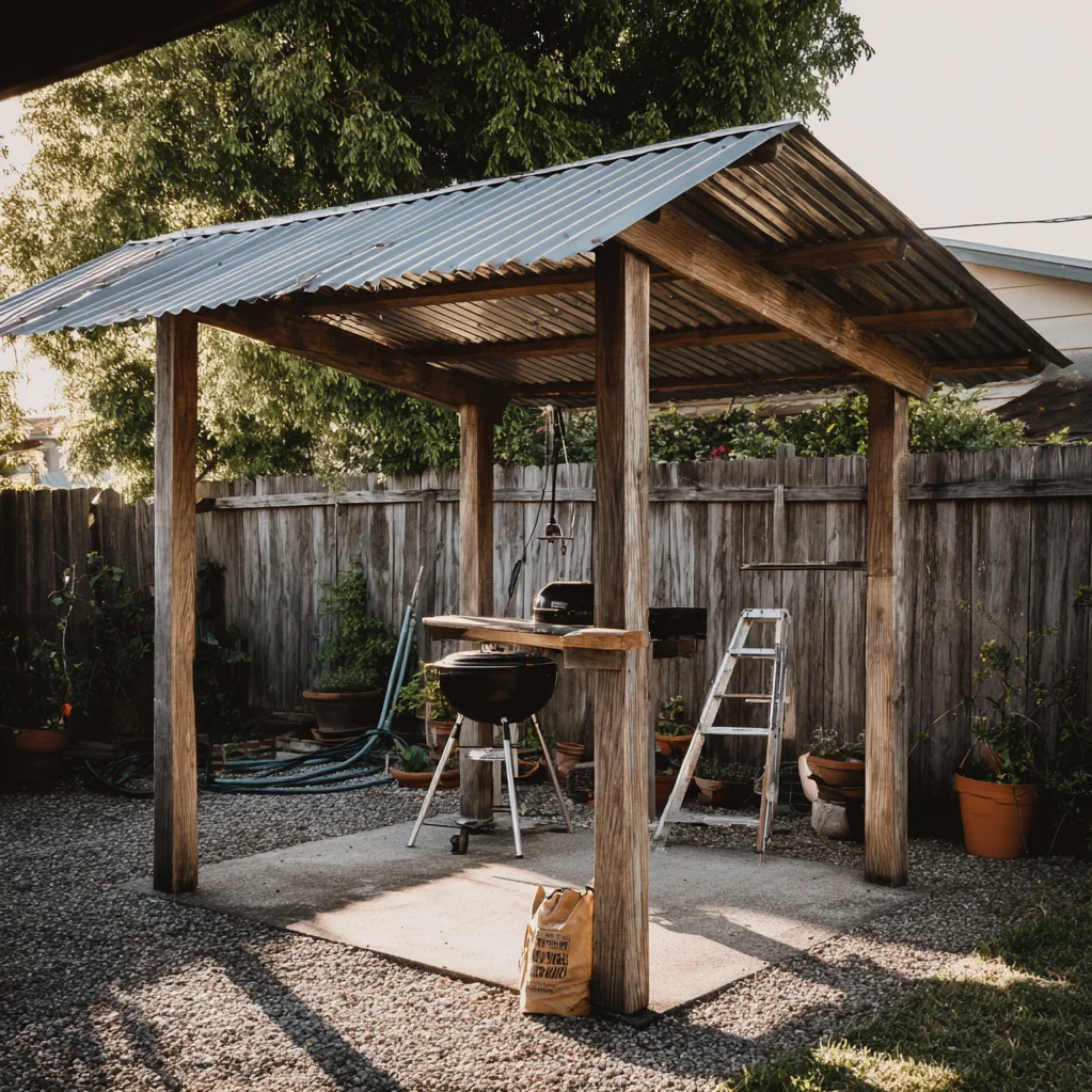 simple diy grill shelter ideas