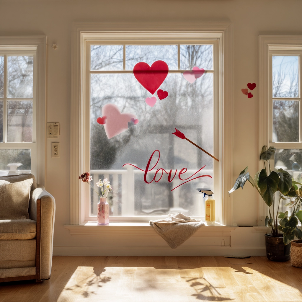 valentines window clings