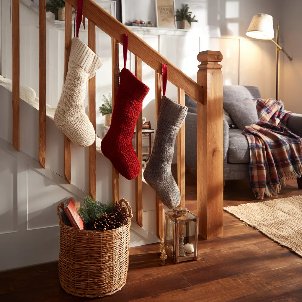 where to hang christmas stockings without a mantle